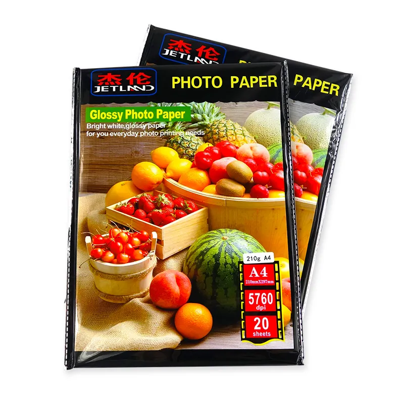 Hoch glänzendes doppelseitiges A4-Tintenstrahl-Fotopapier 160g/m² glänzendes Fotopapier