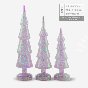 Personalizzabile <span class=keywords><strong>piccolo</strong></span> led illuminato in vetro soffiato a mano di natale <span class=keywords><strong>albero</strong></span> di natale - Product Image 3