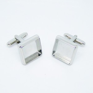Gemelos ajustes en blanco ronda espacios en blanco bisel Base cabujón Cameo DIY gemelos conclusiones - Product Image 3