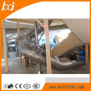 Meilleures ventes : Toboggan en <span class=keywords><strong>acier</strong></span> inoxydable au design unique, pour intérieur ou extérieur, toboggan métallique haut de gamme en forme de S pour aire de jeux - Product Image 4