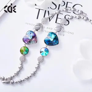 Guangzhou OEM bisutería para mujer de la suerte pulsera de cristal de piedra