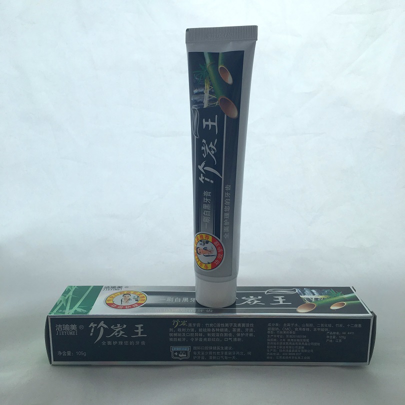 Высококачественная китайская черная бамбуковая отбеливающая зубная паста с древесным углем