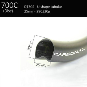 Llanta de rueda <span class=keywords><strong>Ciclocross</strong></span> de bicicleta de carbono, ligera, Tubular de disco profundo de 30mm - Product Image 2