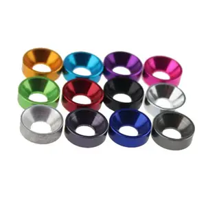 M2 M2.5 M3 M4 M5 M6 M8 Preto vermelho verde azul Anodizado Acabamento Arruela De Alumínio Escareada para RC - Product Image 1