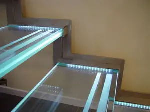 Indoor LED licht acryl treppen handlauf