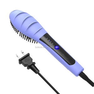 Expédition rapide électrique Magique brosse à vapeur styler cheveux redresseur Numérique Défrisage peigne avec Lcd dispaly - Product Image 3