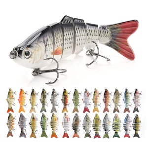 6 segmented fishing lure Six Segment Multi-Jointed Minnow Fishernomics screw lock 1pc segmented fish imitation hard