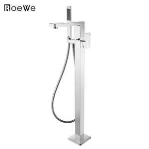 Bagno <span class=keywords><strong>Doccia</strong></span> Miscelatore Floor Stand Rubinetto di Corrispondenza con Il Basamento Vasche da Bagno, Corpo in Ottone Hotel Pavimento Montato Freestanding Vasca da Bagno Rubinetto - Product Image 2