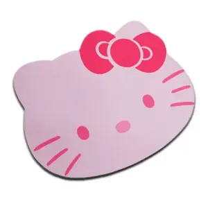 PU Hello Kitty kedi Dermis deri Mouse Pad özel Mouse Pad