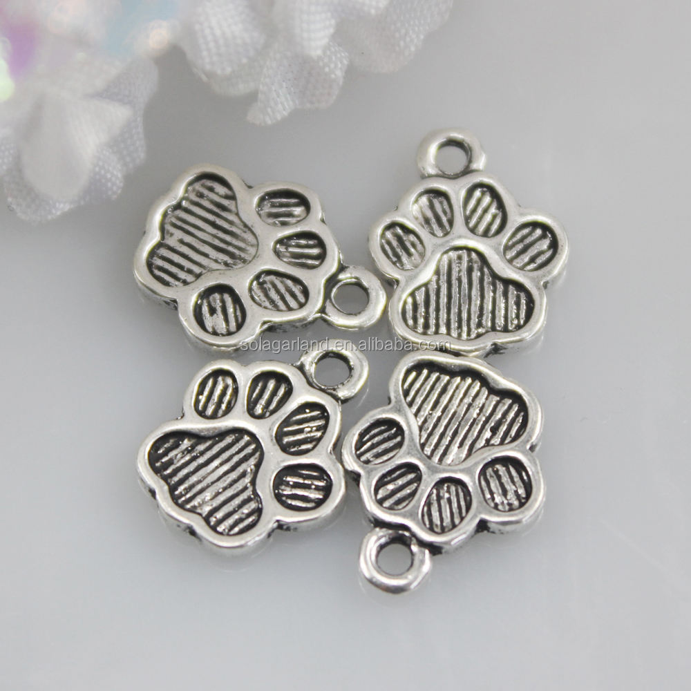 Wholesale Pet Dog Puppy Paw Print Footprint Charm Pendant for