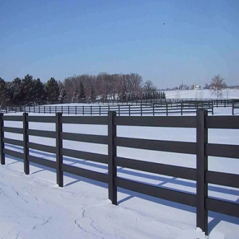 Fentech Hohe Qualität 4 Schiene Schwarz pferd zaun, ranch zaun, bauernhof zaun