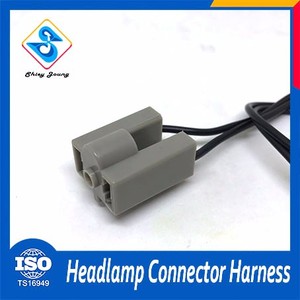 Venta caliente Fabricación faro 2 pin conector hembra macho mazo de cables auto pins - Product Image 3