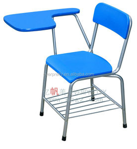 Chaise d'étude moderne pour étudiants avec tablette d'écriture en bois et panier, mobilier durable, stable et robuste pour salle de formation scolaire - Product Image 2