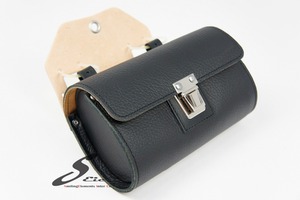 Clásico Accesorios Moto <span class=keywords><strong>Bicicleta</strong></span> <span class=keywords><strong>Alforja</strong></span> de <span class=keywords><strong>Cuero</strong></span> Negro - Product Image 3