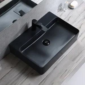 78183MB sanitary ware sink bathroom vanity wash basin Italy design Matt black bathroom sink