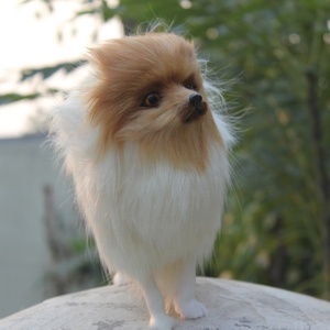 Simulación de miniatura animales sin relleno de piel blanca <span class=keywords><strong>Papillon</strong></span> <span class=keywords><strong>perro</strong></span> estatuilla - Product Image 6
