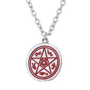 Collier pentagramme du diable, symbole du sang, 1 pièce