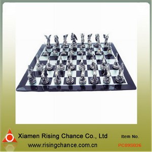 ชุดหมากรุกโลหะชุบโลหะชุดรูปแบบมังกรของสะสมสำหรับงานศิลปะ - Product Image 6