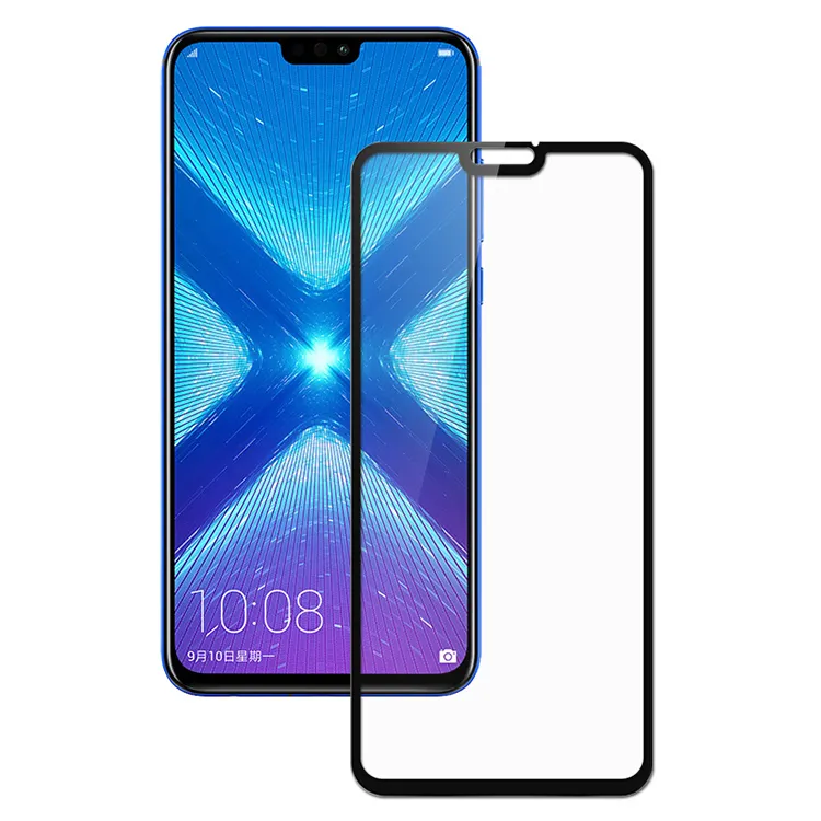 Screen protector for honor 8x tempered glass , mobile phone 0.2mm carbon fiber soft edge screen protection