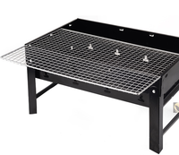 Barbecue portable pliable en acier inoxydable au charbon de bois pour l'extérieur, emballage de vente au détail personnalisé