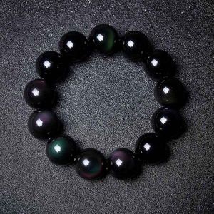 Nero naturale di ossidiana pietra Apache <span class=keywords><strong>lacrime</strong></span> smalto vulcanico perline amuleto braccialetto di perline per donna uomo esorcizzare spiriti maligni - Product Image 3