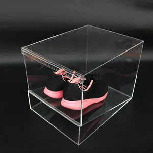 Современная акриловая стойка для обуви или акриловая стойка для выставки обуви для торгового центра, прозрачная акриловая стойка для обуви с подъемом