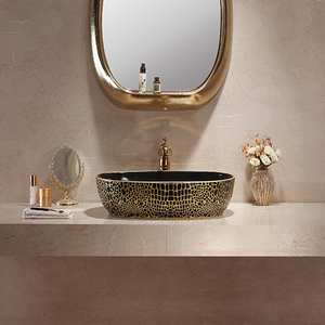 Lavabo de salle de bains en céramique, 1 pièce, nouveau modèle design moderne, vente en gros, sacs de toilette, style américain - Product Image 2