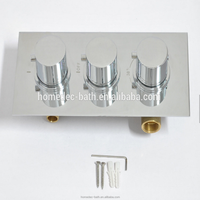 Robinet thermostatique en laiton à 3 voies et 3 boutons pour radiateur