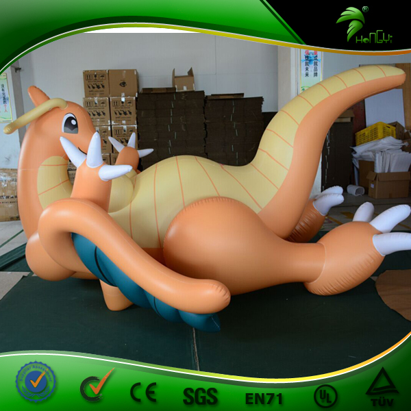 PVC Trans Gonflable Orange Dragon Animaux, gros Seins Gonflable Poupée de Sexe pour les Hommes
