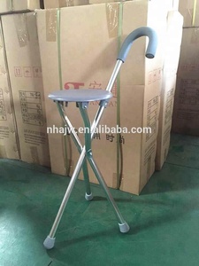 Bastón de Aluminio <span class=keywords><strong>Plegable</strong></span> Ligero para Personas Mayores AJ-916B, Bastón con Asiento y Altura Ajustable (Capacidad de Carga de 50 kg) - Product Image 3