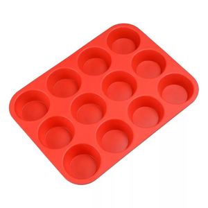 Teglia per Cupcake in Silicone USSE 12 cavità, <span class=keywords><strong>stampo</strong></span> per <span class=keywords><strong>Muffin</strong></span> antiaderente in Silicone Bakeware Tin - Product Image 1