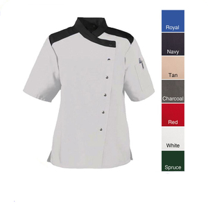 Morbido cappotto indumento da Chef 65% in cotone 35% poliestere in cotone a doppia fila con bottone tessuto uniforme da <span class=keywords><strong>cuoco</strong></span> per le divise da ristorante e Bar dell'industria alimentare - Product Image 3