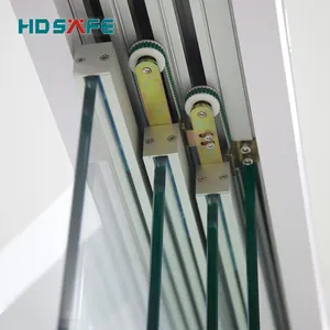 Exterior Synchronous Soft Closing Glass Sliding Door Roller Frameless 4 panels Interior Aluminum Sliding Doors For Balcony Patio