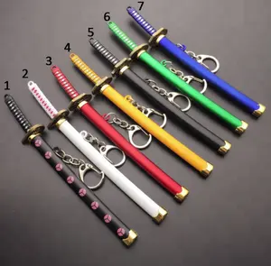 Japanische Ninja Samurai Schwert Spiel Modell Schlüssel ring Unisex Schlüssel anhänger mit Scheide Schlüssel bund Taille hängen Anhänger Schlüssel ring Geschenk