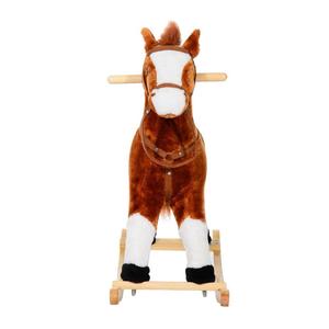 Gigante personalizado niños marrón suave <span class=keywords><strong>peluche</strong></span> <span class=keywords><strong>caballo</strong></span> mecedora - Product Image 3