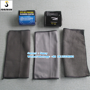 9 pz/set Kit di strumenti per la pulizia dell'auto strumento di lavaggio spugna + guanto + asciugamano + spazzola per ruote Kit di strumenti per la pulizia professionale della finestra dell'auto - Product Image 4