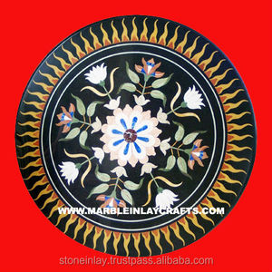Mosaico de mármol hecho a mano, hermoso café, mesa superior - Product Image 1