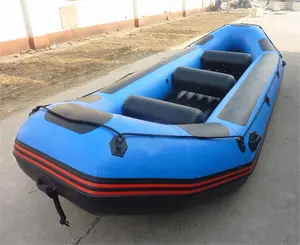 Fornitura di fabbrica 400cm 5 persone barche da rafting gonfiabili per zattera di fiume d'acqua bianca AR-400 con pavimento autosvuotante per la vendita calda!