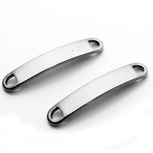 35x6mm खोदना कर सकते हैं लोगो स्टेनलेस स्टील रिक्त कनेक्टर बार, स्टेनलेस स्टील कंगन टैग मुद्रांकन लिंक कारतूस - Product Image 3