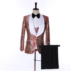 2025 nuevo patrón personalizado hombres trajes 3 piezas <span class=keywords><strong>chaqueta</strong></span> pantalón chaleco - Product Image 1