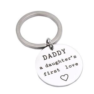 Portachiavi in Acciaio Inox Festa del Papà Portachiavi-Papà una Figlia del Primo Amore del Papà Regali dalla Figlia per I Padri giorno - Product Image 4
