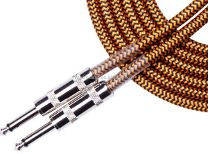 전문 직물 전기 악기 6.3mm 기타 케이블 - Product Image 5