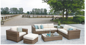<span class=keywords><strong>Tumbona</strong></span> de 6 plazas diseñado jardín sofá exterior con reposapiés poli Ratán Muebles de jardín - Product Image 1