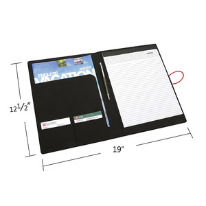 Al por mayor promocional A4 poliéster <span class=keywords><strong>carpeta</strong></span> tela 600D conferemce cubierta documento con cierre elástico - Product Image 3