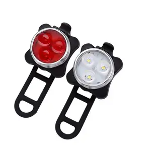 Feu arrière de vélo LED rouge COB rechargeable USB 20 lumens 3w