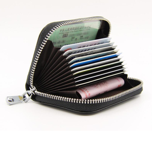 <span class=keywords><strong>Portafoglio</strong></span> Corto da <span class=keywords><strong>Donna</strong></span> in Vera Pelle RFID Multifunzione COWHERD FQ507 con Cerniera, Porta Carte di Credito in Poliestere - Vendita all'Ingrosso - Product Image 2