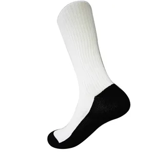 Custom make your own design men socks with black bottom for sublimation