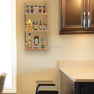 <span class=keywords><strong>Portaspezie</strong></span> a 3 livelli in bambù, organizer per spezie, scaffale porta barattoli per condimenti, organizer per spezie da cucina da appoggio o da parete - Product Image 2