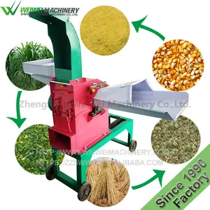 Weiwei feed crusher and grinder agricultural chaff cutter machine grass feed processing chaff cutter