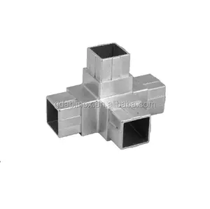 Factory Direct Stainless Steel 4 Way 90 Degree Corner 40mm Square Tube Connectors Square Pipe Connector